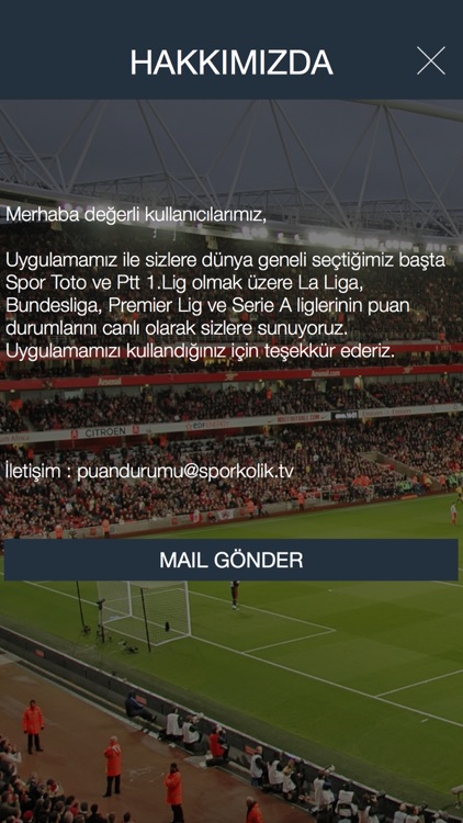 Puan Durumu - Tüm Ligler screenshot-3