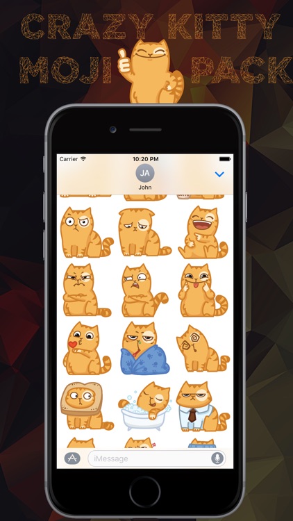 Crazy Kitty Emoji Stickers - for iMessage