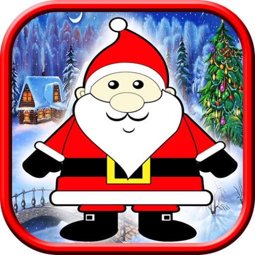 Coloring fun book kids santa claus icon