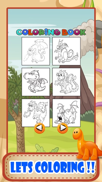 Dinosaur Coloring Pages Little Kids Painting Game