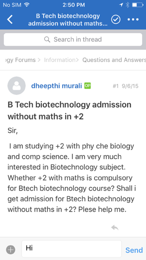 Biotechnology Forums