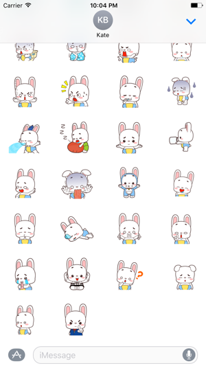 Baby Rabbit - Animated Stickers And Emoticons(圖4)-速報App