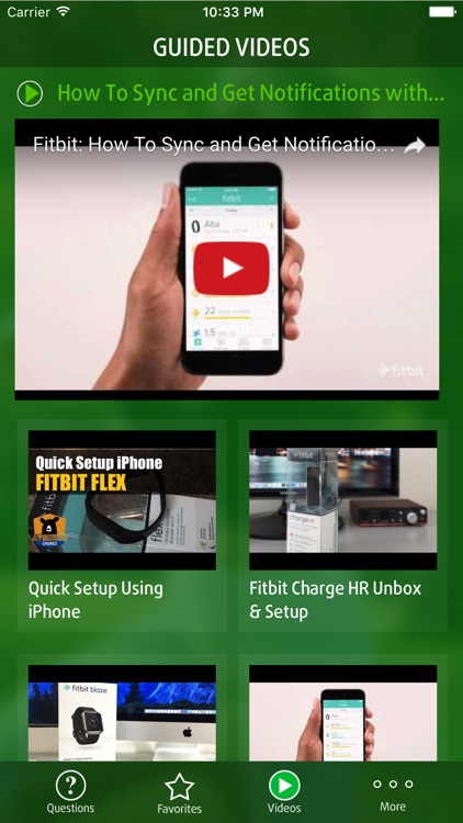 Guide for Fitbit app