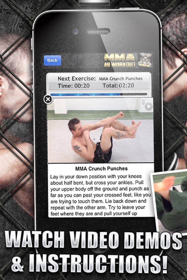Ab Workouts MMA+ FREE Core Strength Abdominal Flex screenshot 4