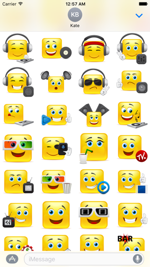 Yellow Square Smiley Emoji Stickers(圖5)-速報App