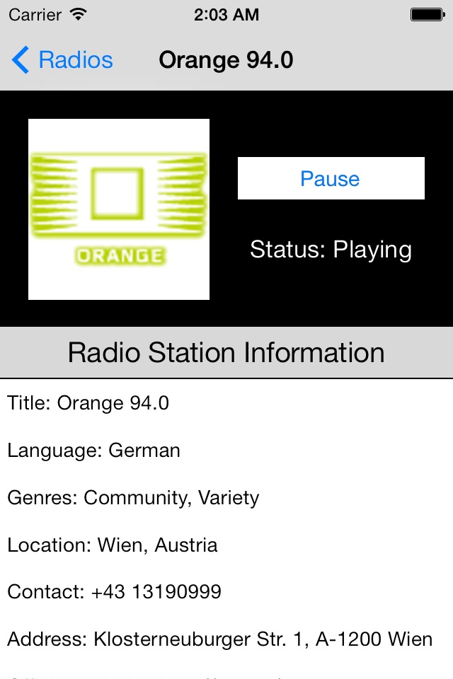 Austria Radio Live Player (Radio Österreich) screenshot 3