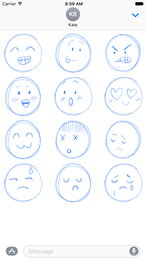 Sketchy Face Emoji Stickers(圖1)-速報App