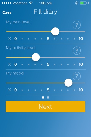 Philips Back Pain Diary screenshot 2