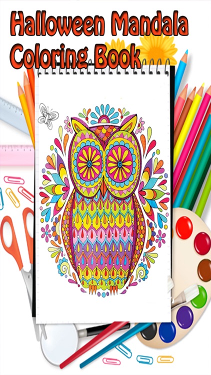 Halloween Mandala Coloring Book for kids