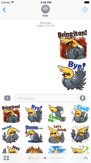 Cheeky Parrot - iMessage Sticker(圖1)-速報App