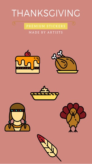 Thanksgiving Stickers - Turkey and stuff