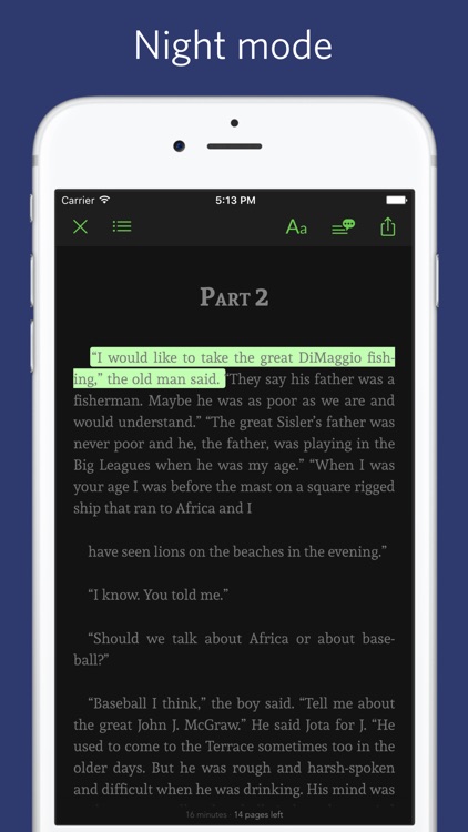 The Old Man and the Sea - notes, sync transcript