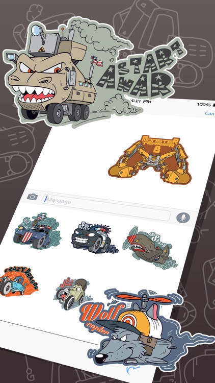 Monster Vehicles Stickers Hybrid Emojis Expression