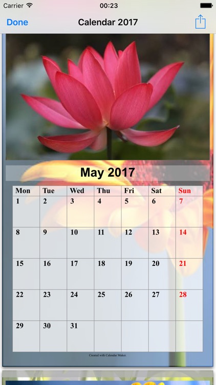 Calendar Maker 2017 - Create Photo Calendar as PDF