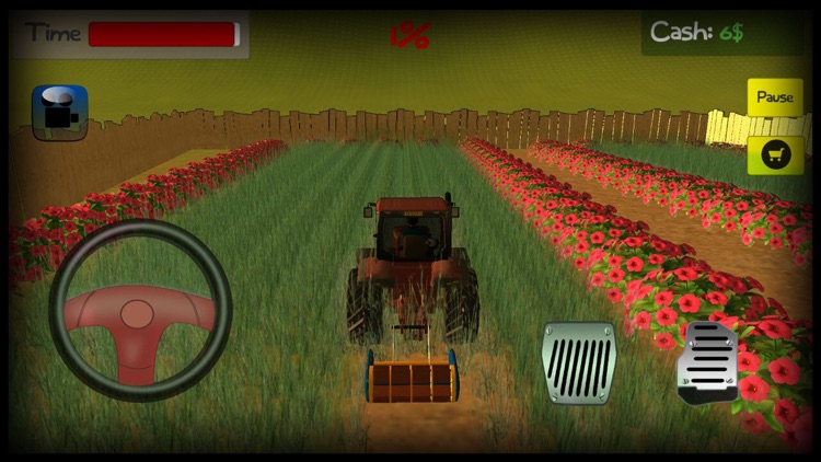 Lawn mowing & harvest 3d Tractor farming simulator