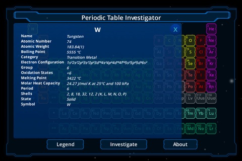 Periodic Table Investigator screenshot 2