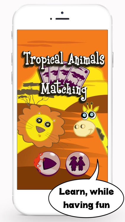 Tropical Animals Matching Game to Train Your Brain