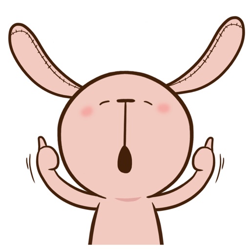 Pinky Rabbit Sticker iOS App