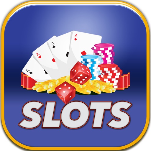 Blue & Golden SLOTS MACHINE FREE icon