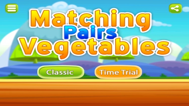 Matching Pairs Vegetables - Game For Toddlers