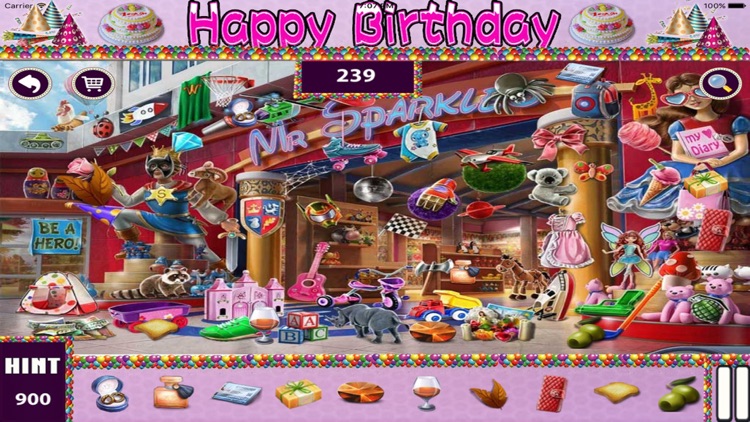 Free Hidden Objects : Happy Birthday Hidden Object