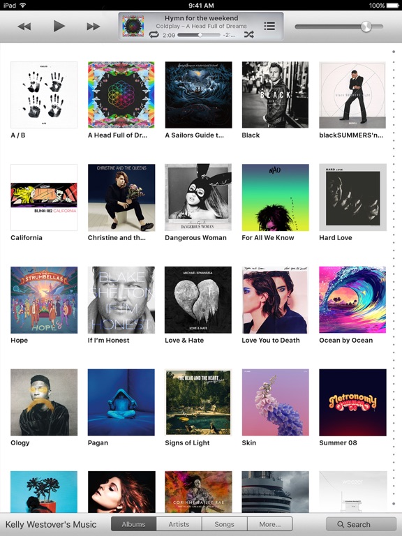 Screenshots of iTunes Remote for iPad