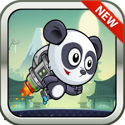 Panda Run Rocket Icon