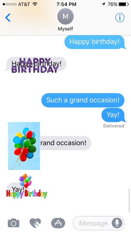 Birthday Stickers For Imessage Chat By Dewitt Bro Co Llc