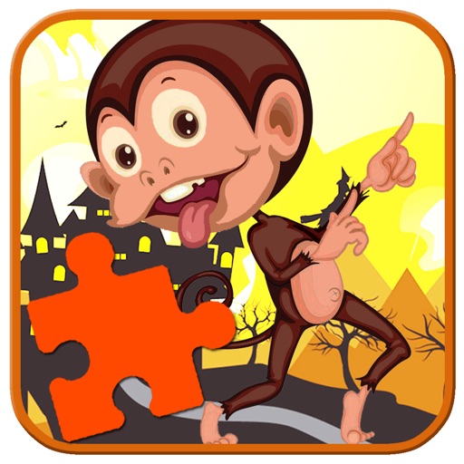 Peter Monkey Halloween Jigsaw Puzzle Game Version iOS App