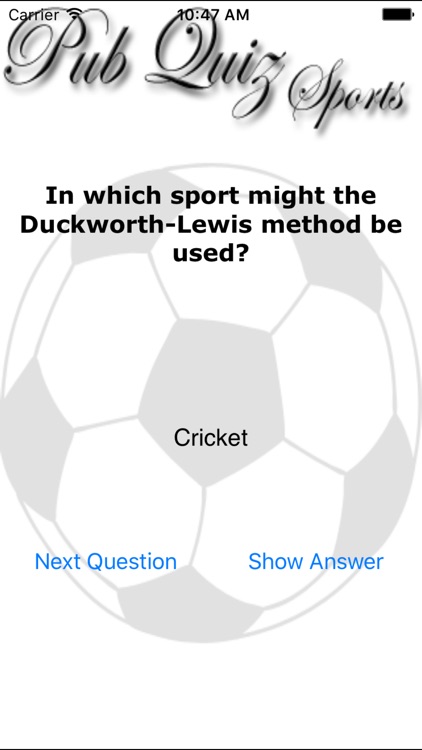 Pub Quiz Sports