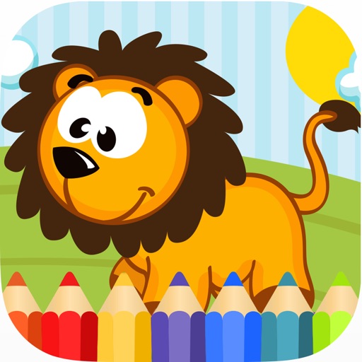 Zoo Animal Coloring Game - drawing game for kid Icon