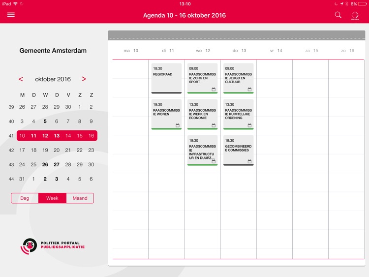 Politiek Portaal Publieksapplicatie