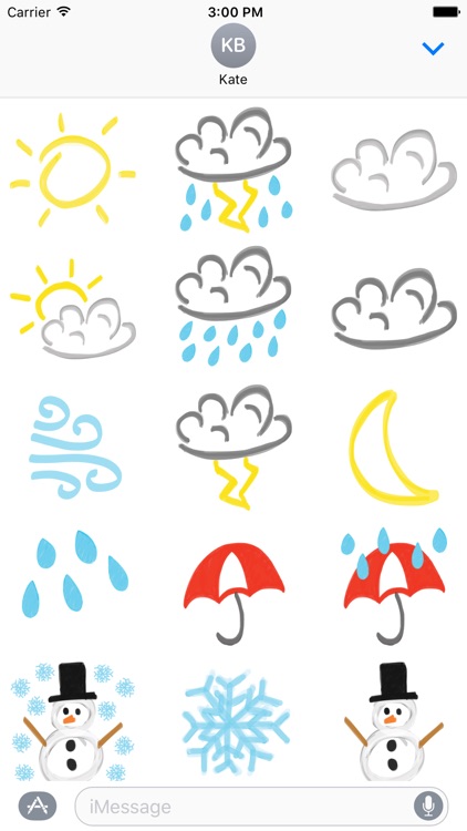 Weather sticker chat - text stickers for iMessage