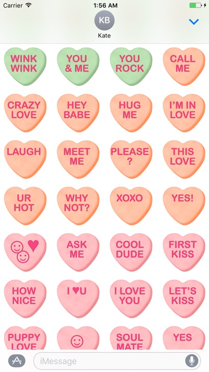 Candy Heart Stickers