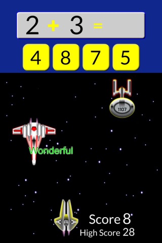 Starship Math Racing Flash Cards screenshot 2