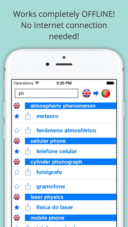 Offline English Portuguese Dictionary with Voice