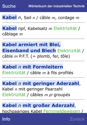 Wörterbuch Technik Französisch <-> Deutsch screenshot 2