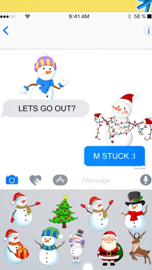 Snowman Emoji - Winter Sticker Pack for iMessage(圖3)-速報App