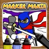 Marker Mania for Boys PRO: My Kids Doodle Ninja Hero Coloring Book