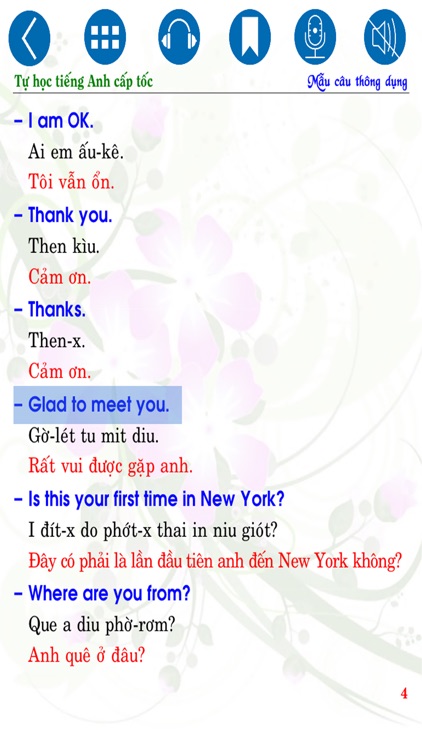 Tự học Tiếng Anh cấp tốc - Common Sentences screenshot-3