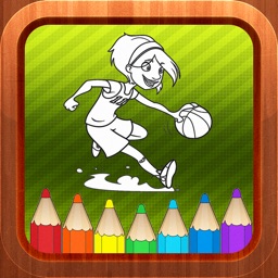 Basketball Kids Coloring Books Games for Toddlers