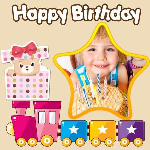 Happy Birthday Photo Frames + Stickers iOS App