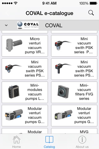 COVAL e-catalogue screenshot 3