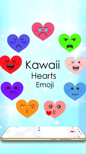 Kawaii Hearts Emoji - Sticker Set for iM