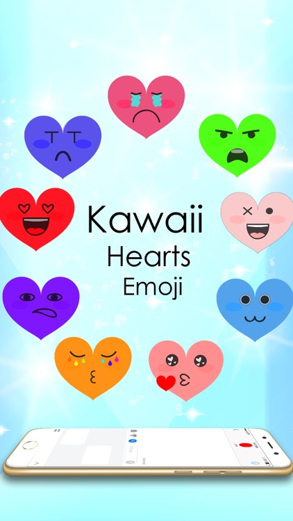 Kawaii Hearts Emoji - Sticker Set for iMessage