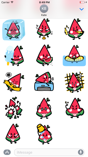 Watermelon Emoticon stickers(圖2)-速報App