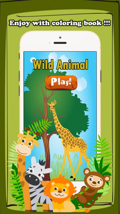 Wild Animals Coloring Book Kids Educational Games