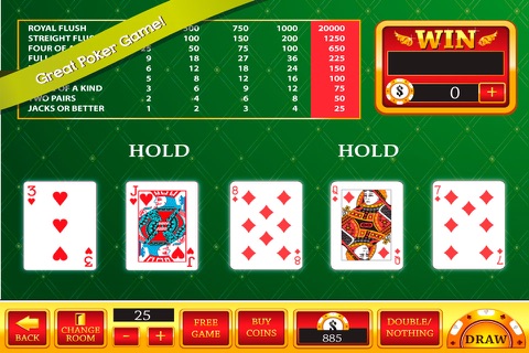 Red Video Poker : 1 2 32 Decode Jackpot Casino Game screenshot 2