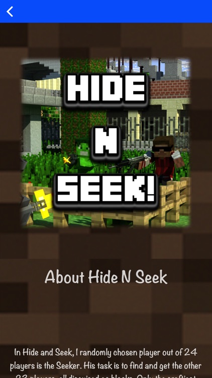 Hide N Seek - Best Maps for Minecraft Pocket MCPE