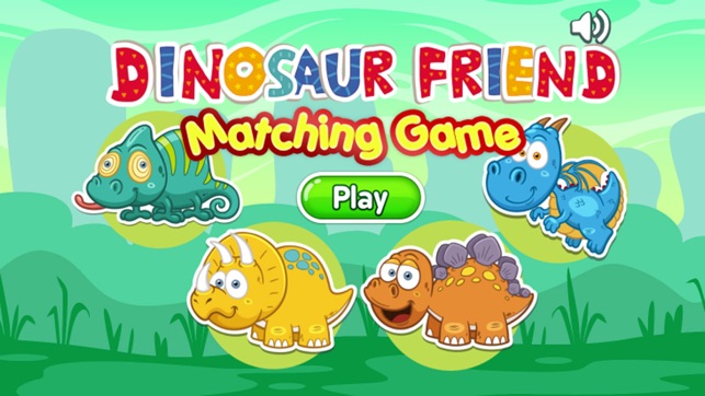 Dinosaur animals matching remember game 